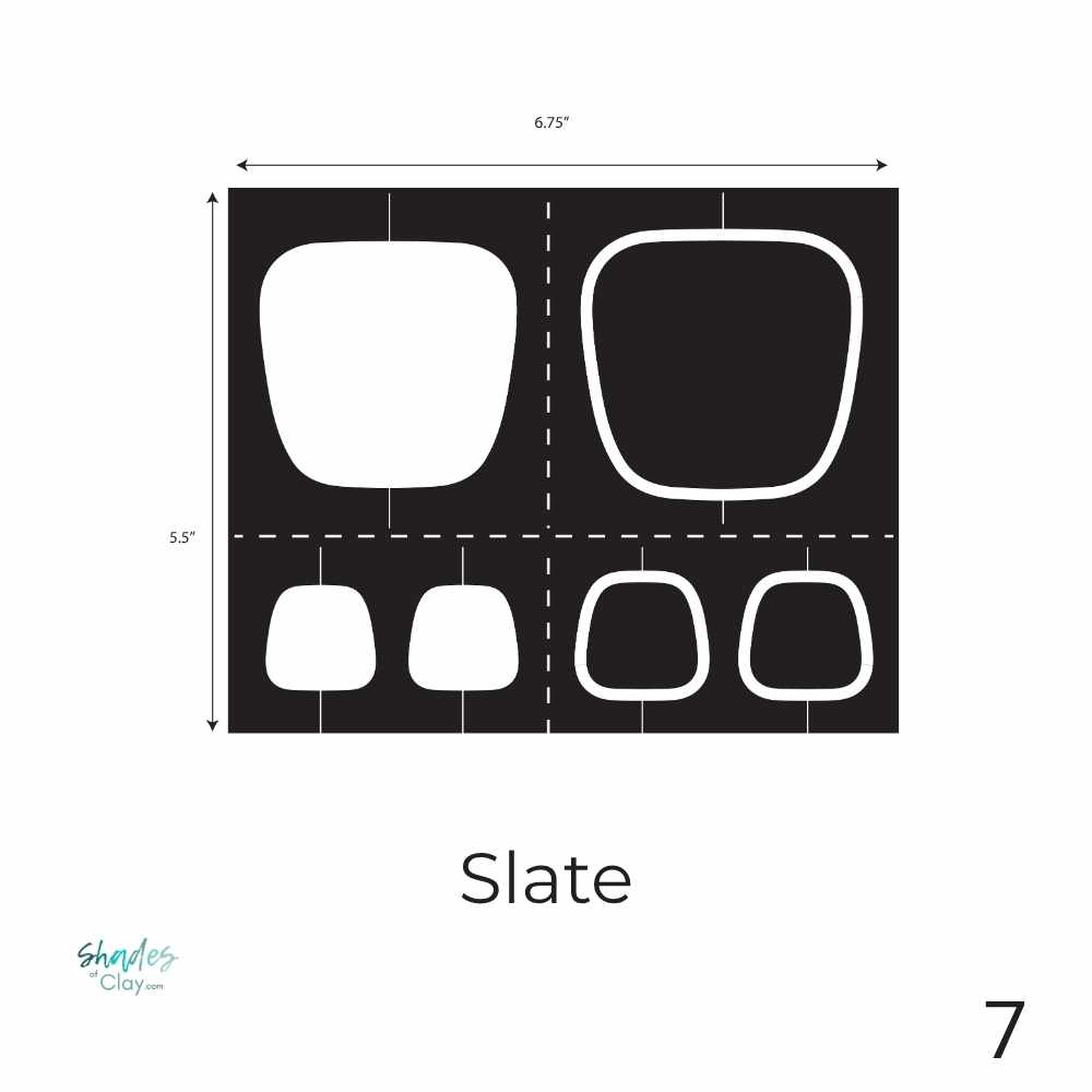 CaBezel mold for jewelry making – Boxy slate shape with bezel and cabochon