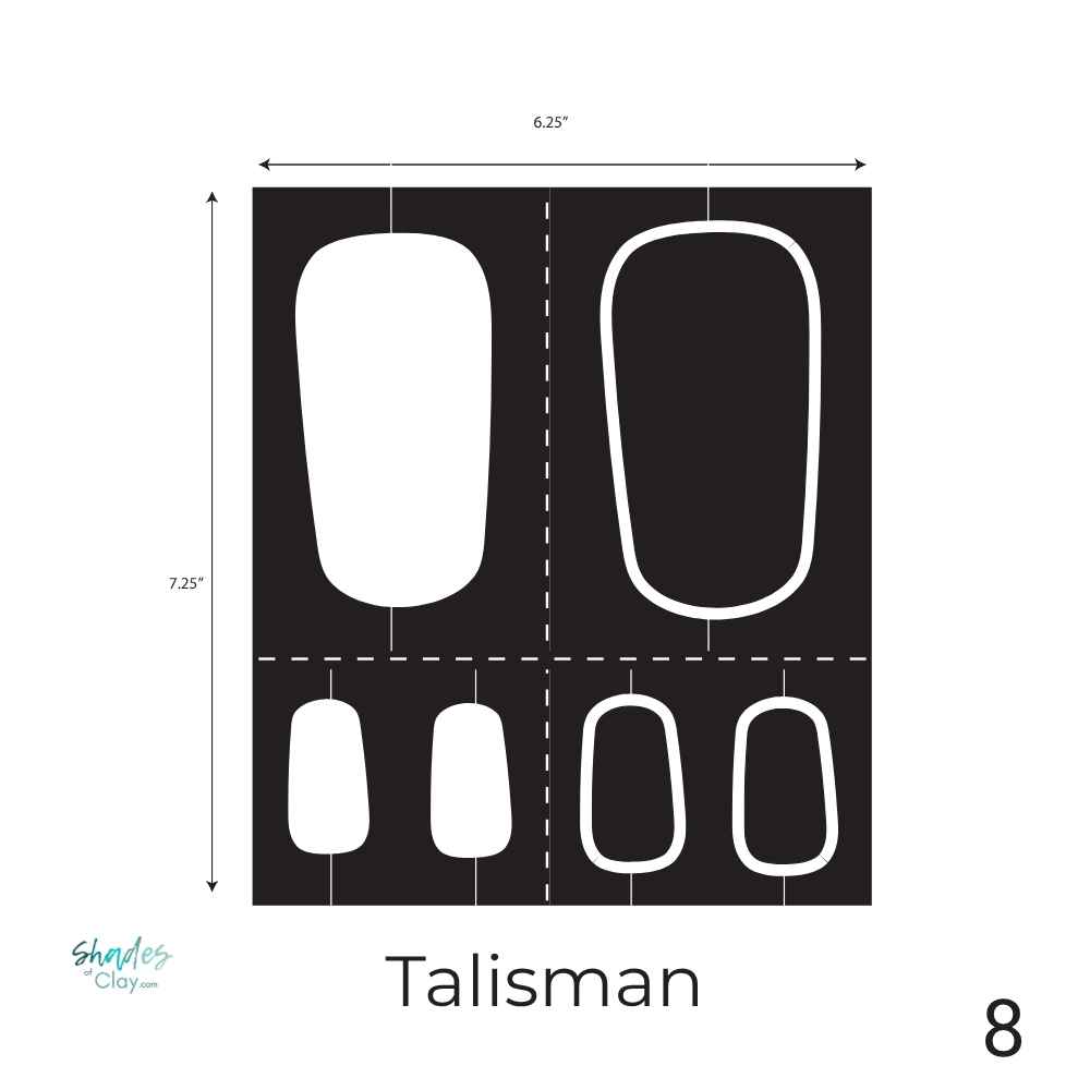 CaBezel mold for jewelry making – Talisman shape with bezel and cabochon