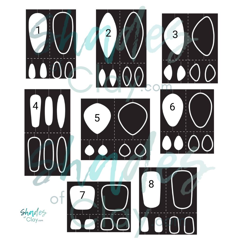 CaBezel mold 8 designs for jewelry making cabochon and bezel molds included for all designs for polymer clay paper clay and air dry clay if desired