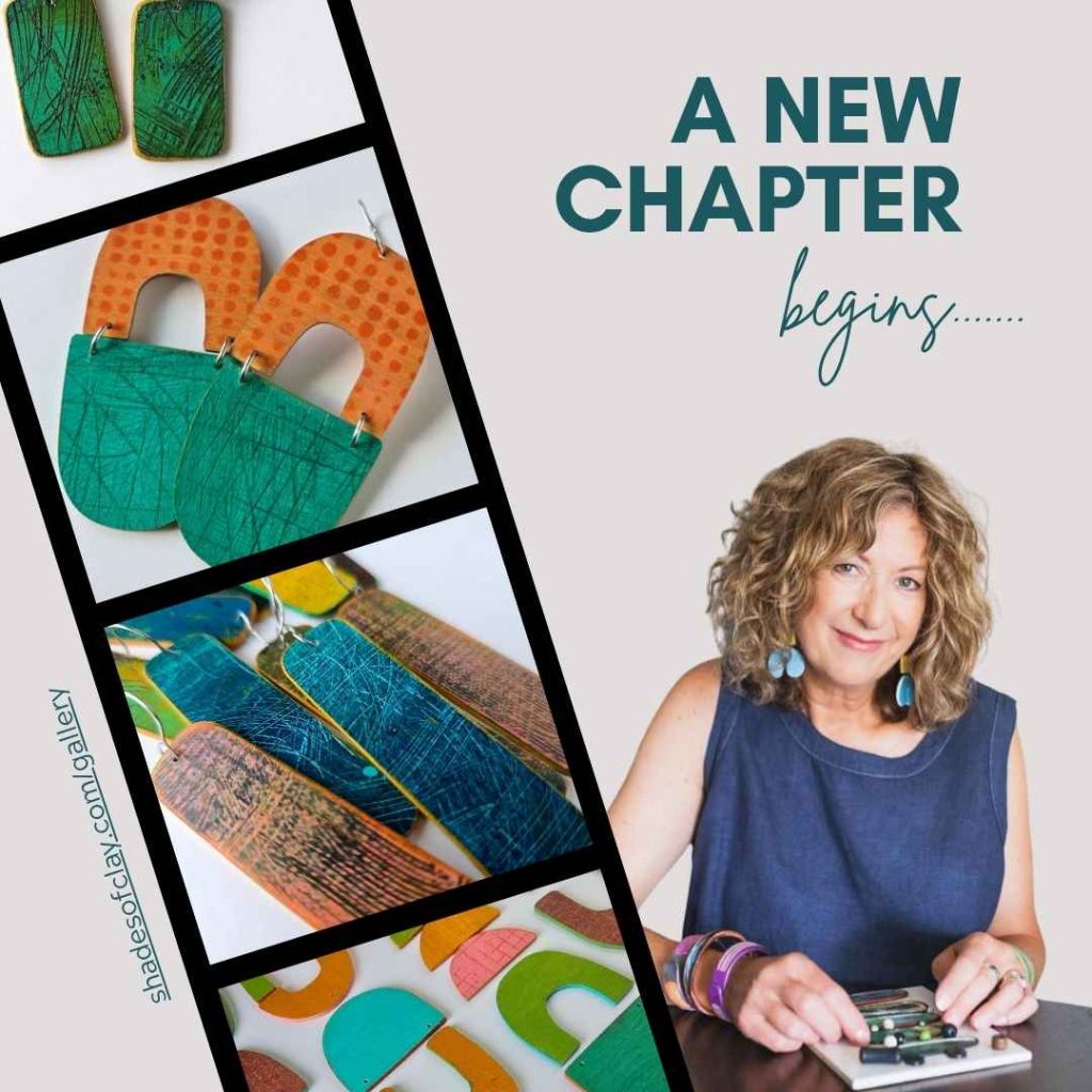 pic of artist and her jewelryfor a new chapter begins blog post